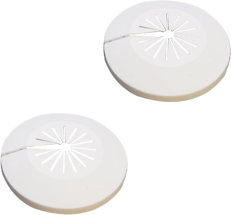 CAcoverVA Flange Pipe Cover Decoration, 0.59 to 1.77 in (15-45mm) PP Plastic Escutcheon Collar Water Pipe Drain Line Cover, Plumbing Cover Plates for Wall Tube Decor, White, 2 Pieces - Image 1